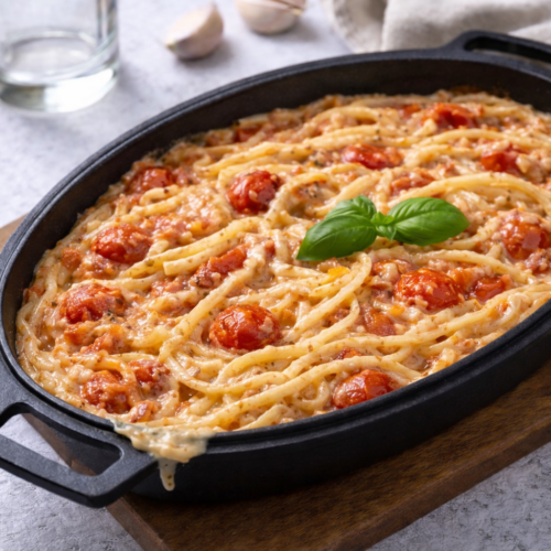 tiktokpasta med feta